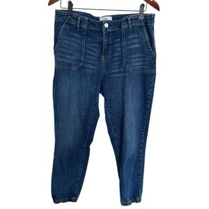 Jordache Blue Denim Jeans with elastic ankle size 10